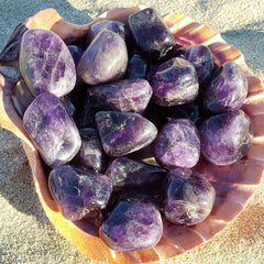 Amethyst Tumbled Stone Crystal 1" - 1.5" Brazil