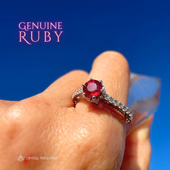Ruby Sterling Silver Victorian Solitaire Ring