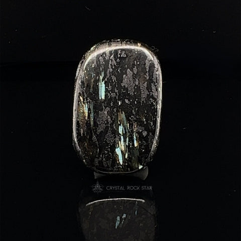 Blue Nuummite Drilled Stone for Wire Wrapping