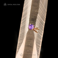 Purple Sapphire 14K Yellow Gold Pendant Charm