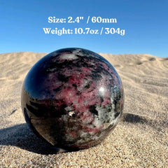 Eudialyte Sphere Rare Crystal Ball 2.4" / 60mm