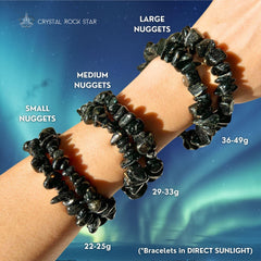 Genuine Greenland Nuummite Chip Bracelet