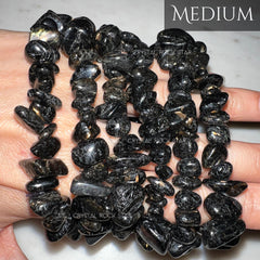 Genuine Greenland Nuummite Chip Bracelet