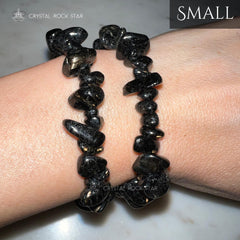 Genuine Greenland Nuummite Chip Bracelet