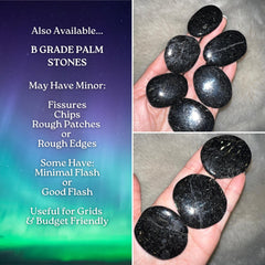 Genuine Greenland Nuummite Palm Stone Disc