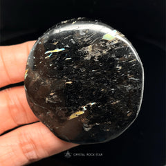 Greenland Nuummite Rare Blue Flash Palm Stone