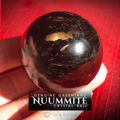 Greenland Nuummite Gold Flash Sphere