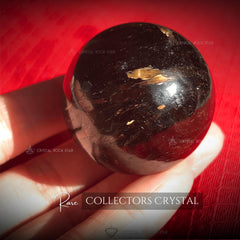 Greenland Nuummite Gold Flash Sphere