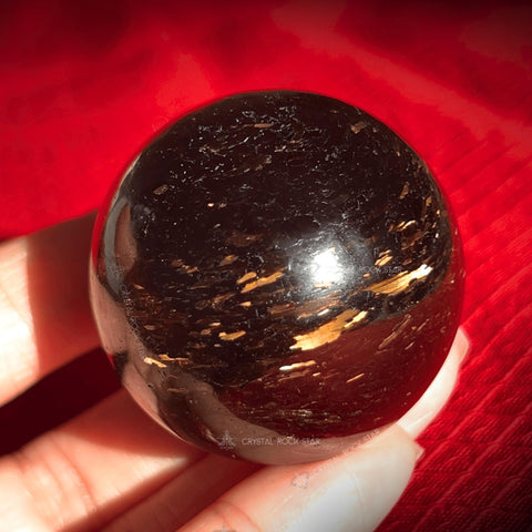 Rare Greenland Nuummite Sphere