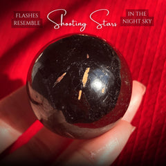 Greenland Nuummite Gold Flash Sphere