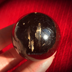 Greenland Nuummite Gold Flash Sphere