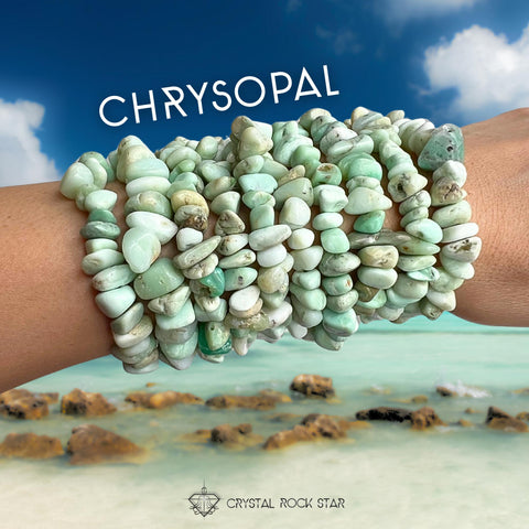 Chrysopal Chip Bracelet Chrysoprase Opal