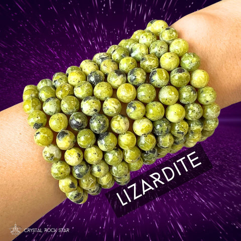 Lizardite Serpentine Crystal Bracelet