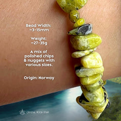 Lizardite Chip Bracelet Norway Serpentine