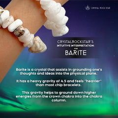 Barite Crystal Chip Stretch Bracelet