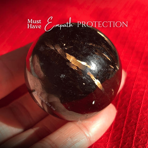 Greenland Nuummite Gold Flash Sphere