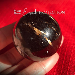 Greenland Nuummite Gold Flash Sphere