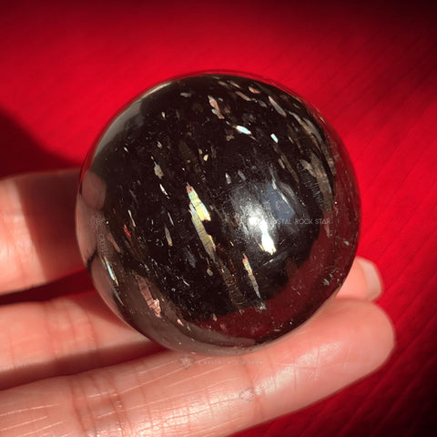 Greenland Nuummite Shooting Stars Sphere