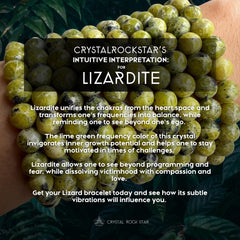 Lizardite Serpentine Crystal Bead Bracelet