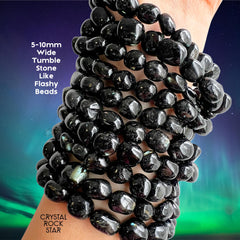 Genuine Greenland Nuummite Nugget Bracelet