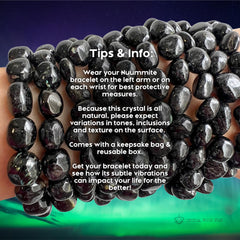 Genuine Greenland Nuummite Nugget Bracelet