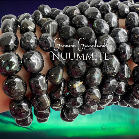 Genuine Greenland Nuummite Nugget Bracelet