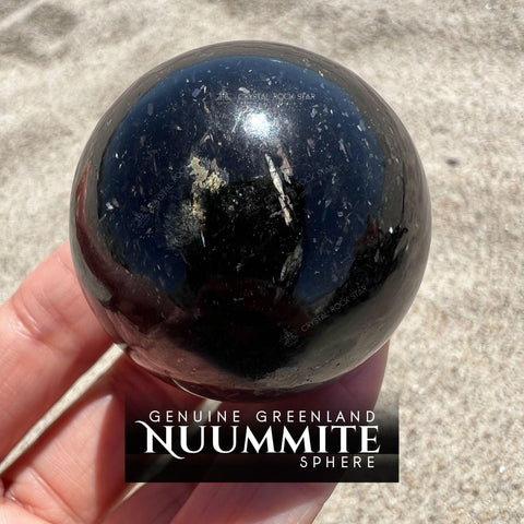 Genuine Greenland Nuummite Sphere