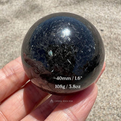 Genuine Greenland Nuummite Sphere