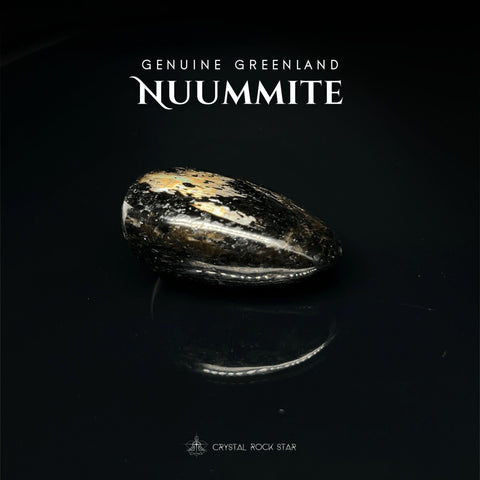 Rare Nuummite Tumbled Stone Blue Gold Flash