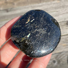 Nuummite Palm Stone - Empath Protection