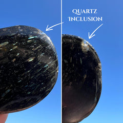 Galactic Stars Nuummite Palm Stone
