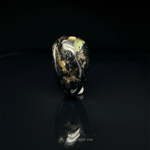 Flashy Nuummite Tumble Stone 3 Billion Years Old
