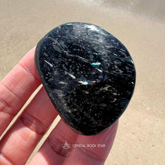 Shooting Stars Nuummite Flashy Palm Stone