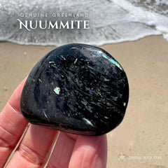 Shooting Stars Nuummite Flashy Palm Stone