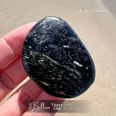 Shooting Stars Nuummite Flashy Palm Stone