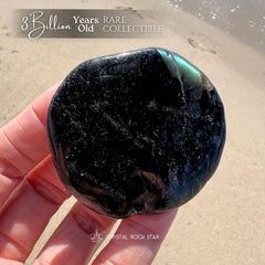 Flashy Greenland Nuummite Palm Stone 2"