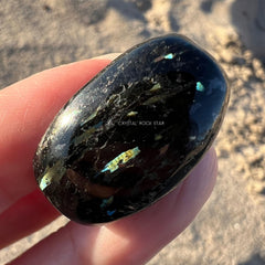 Rare Blue Greenland Nuummite Tumbled Stone