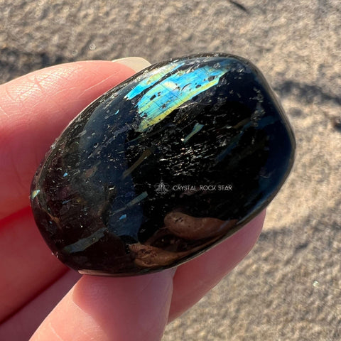 Rare Blue Greenland Nuummite Tumbled Stone