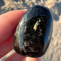 Rainbow Flash Nuummite Tumbled Stone