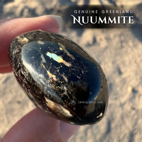 Rainbow Flash Nuummite Tumbled Stone
