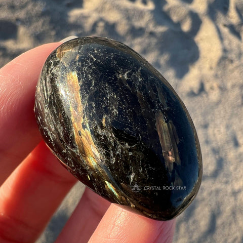 Flashy Greenland Nuummite Tumbled Stone