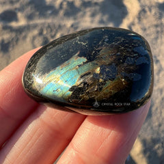 Rare Blue Greenland Nuummite Tumbled Stone