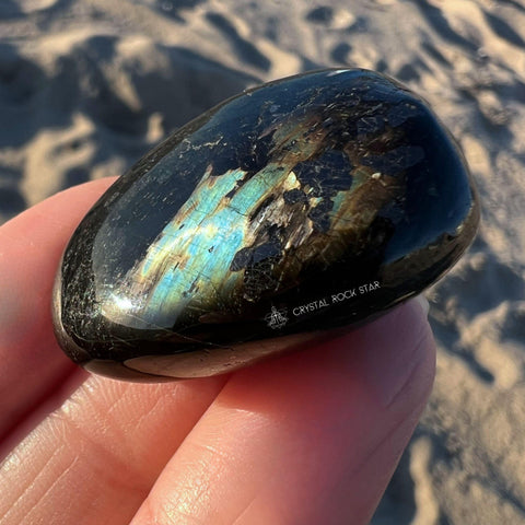 Rare Blue Greenland Nuummite Tumbled Stone