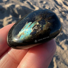 Rare Blue Greenland Nuummite Tumbled Stone