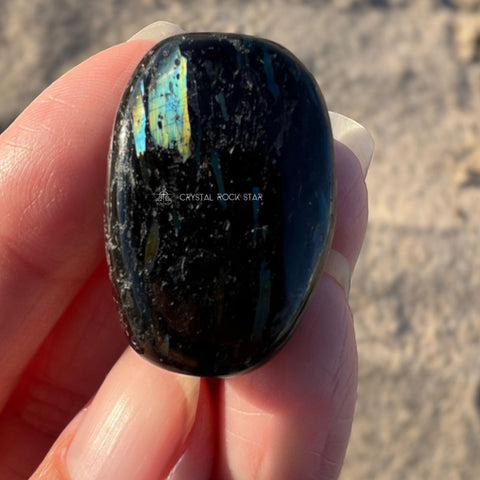 Rare Blue Greenland Nuummite Tumbled Stone