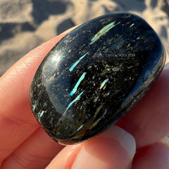 Rare Blue Greenland Nuummite Tumbled Stone