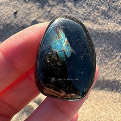 Rare Blue Greenland Nuummite Tumbled Stone
