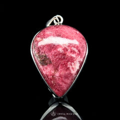 Greenland Tugtupite Silver Teardrop Pendant