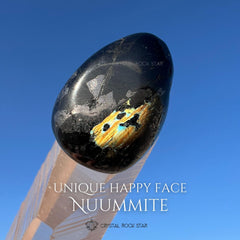 Happy Face Greenland Nuummite Stone Pendant