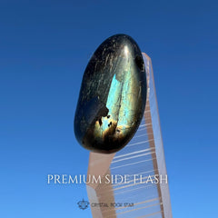 Rare Blue Nuummite Drilled Stone Pendant